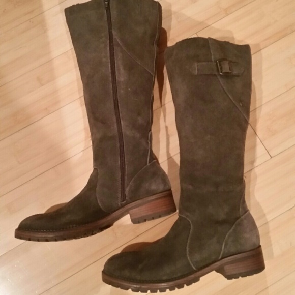 Gray Suede Boots