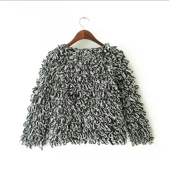 Winter Fashion Sweater Hand Knitting Fringed