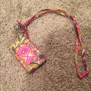 Vera Bradley wallet and lanyard