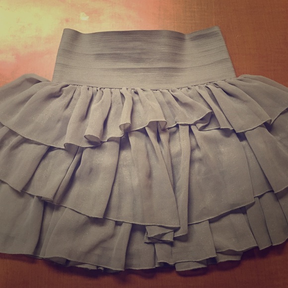 Gray with gold sparkles skirt