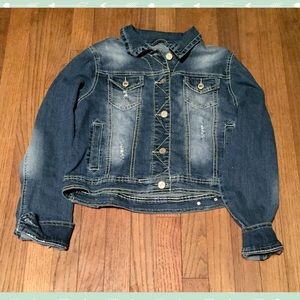 Maurice's Large Denim Distressed Jacket!
