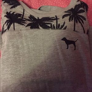 Vs grey palm tree sweater
