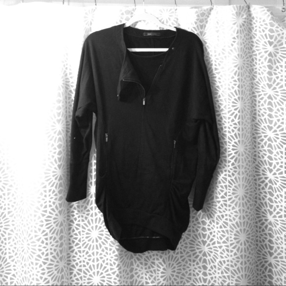 BCBGMAXAZRIA sweatshirt with mesh & zipper detail