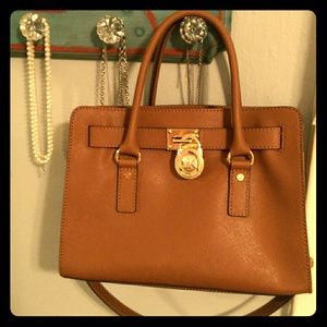 Michael Kors Hamilton Leather Medium Satchel