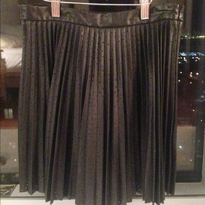 CLUB MONACO black Leather skirt
