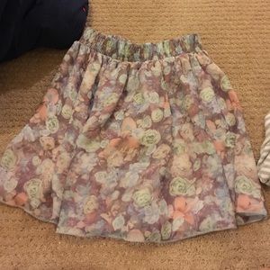 American apparel floral skater skirt