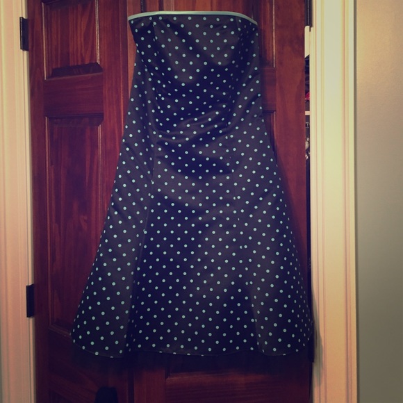 Turquoise & black Jessica McClintock dress
