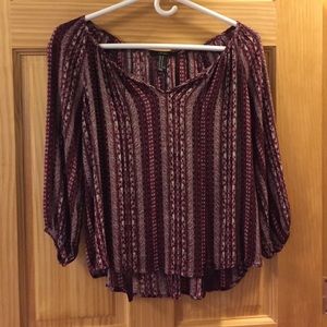 Patterned striped Forever 21 top