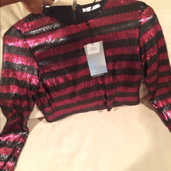 Zara sequin cropped top