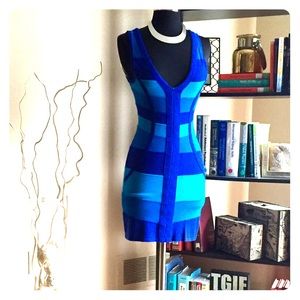 'Color Me Blue' Body Con Dress