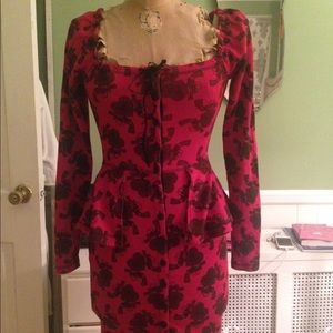 Betsey Johnson Kiss kiss Bang bang thermal dress