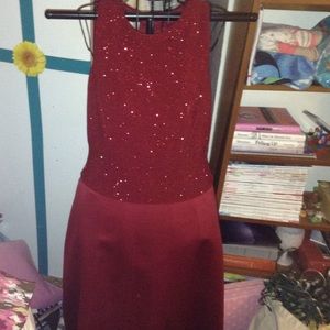 Red formal dress