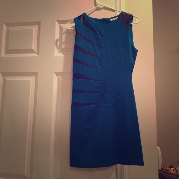 Brand new never worn blue and black mini dress