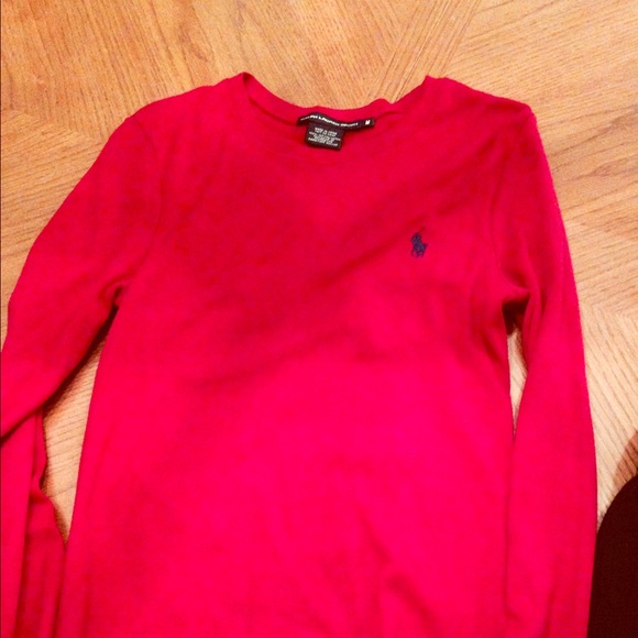 Ralph Lauren polo sport pink long sleeve