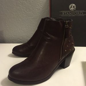 Studded Faux Leather Ankle Boots.💫