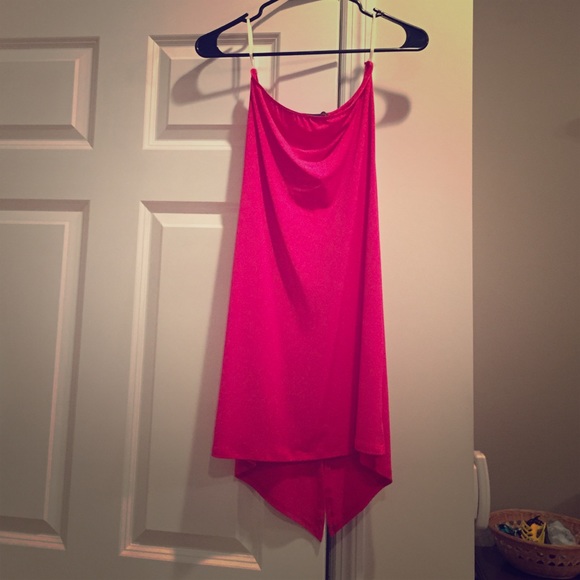 Hot pink mini dress