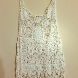 Light cream knitted top