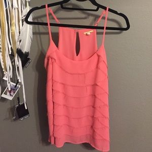 Pink ruffle top!