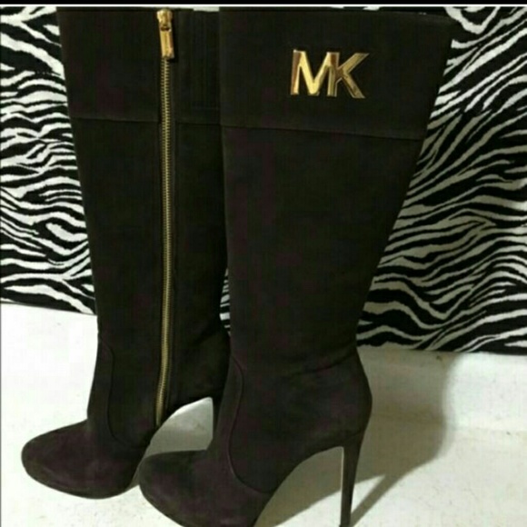 MK Hyley Brown knee high boot - Picture 2 of 3