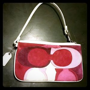 Suede Coach Wristlet