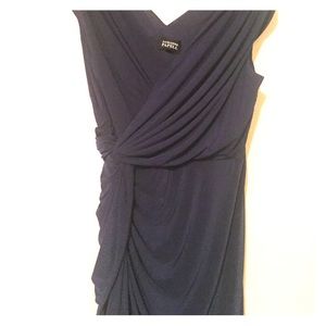 Draped knee length dress