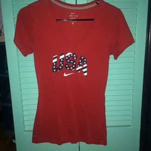 USA Nike Olympic vneck tee