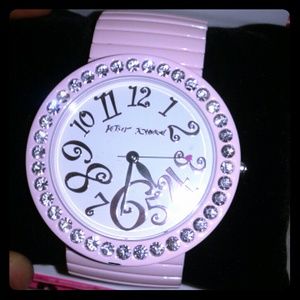New Rare Beautiful Pink Betsy Johnson Watch