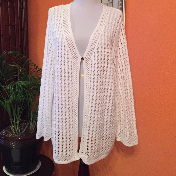Sag Harbor Sweaters - White cardigan
