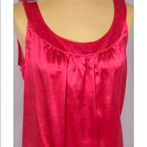 St. John knits hot pink silk shell