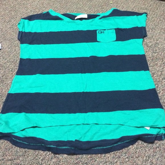 Gilly hicks XS/Small navy and green oversized top