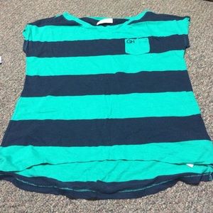 Gilly hicks XS/Small navy and green oversized top