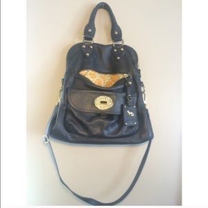 Black Leather Emma Fox Purse