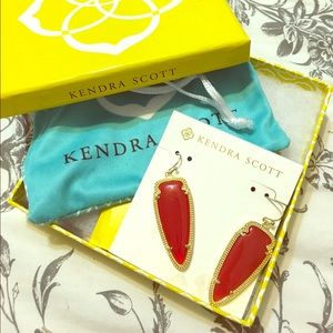 Kendra Scott Sky earrings in bright red