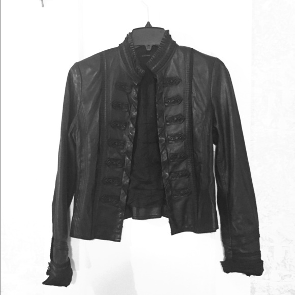 Elie Tahari Black Leather Jacket