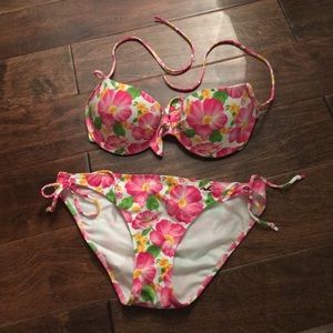 Hollister push-up floral bikini!👙☀️