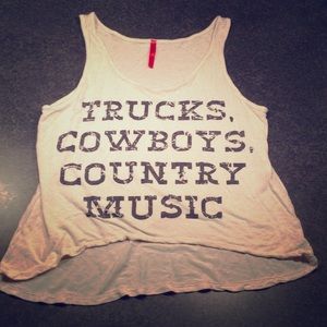 Trucks, Cowboys , country music tank top