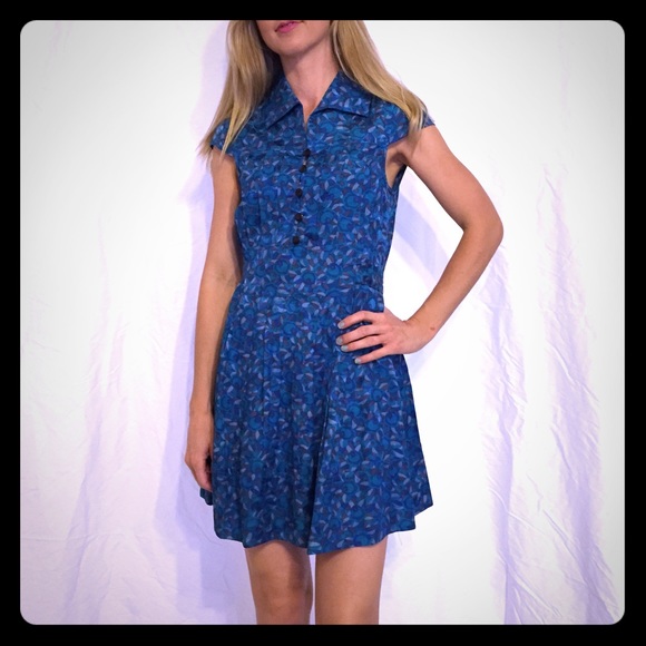 Marc by Marc Jacobs blue silk dress, size 4