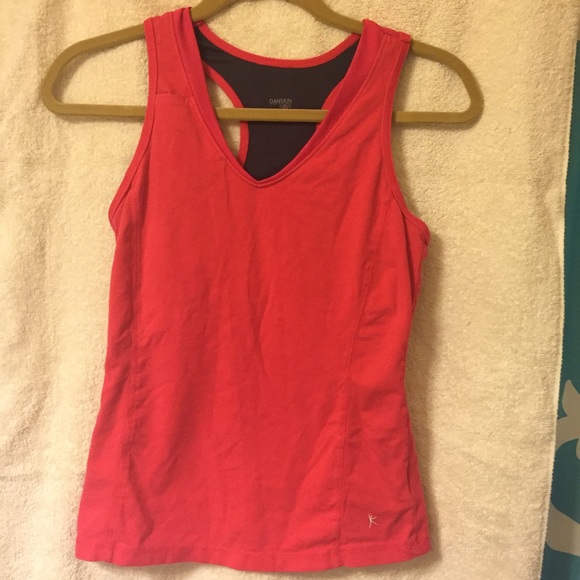 Danskin built in bra racerback tank activewear.