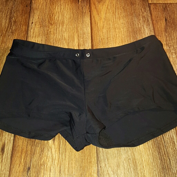Black swim shorts