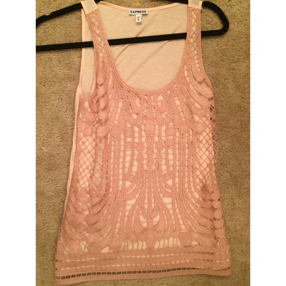 Express rose gold tank top