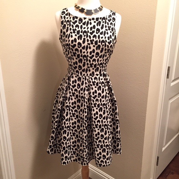 ASOS B/W Leopard Print Dress, Fits Like Size 6