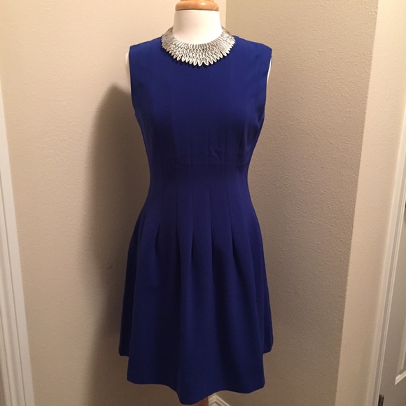 H&M Royal Blue Pleated Dress