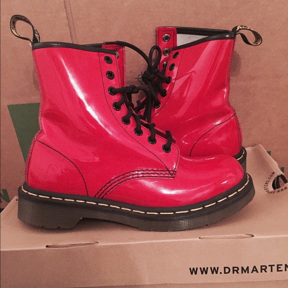 Red Sleek Doc Martens