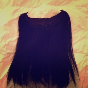 barely worn, black human hair HALO extensions! 😇