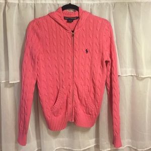 Ralph Lauren Sport Pink knit hoodie