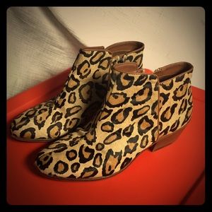 Sam Edelman Petty Ankle Boot Size 10 Rare Leopard