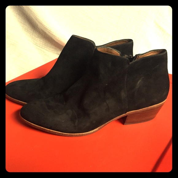 Sam Edelman Petty Ankle Boot Size 10 Blk Suede