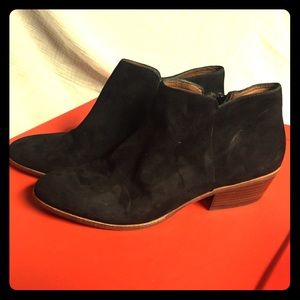Sam Edelman Petty Ankle Boot Size 10 Blk Suede