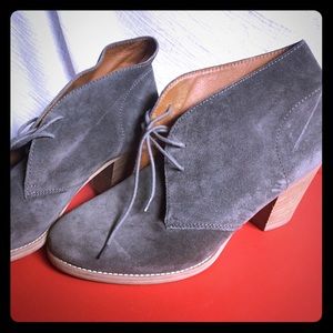 Madewell for JCrew 1937 Gray Suede Booties Size 10