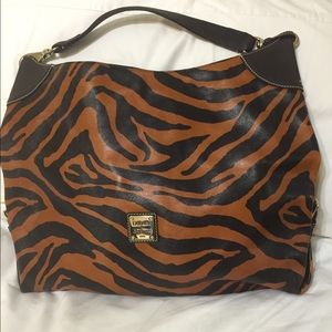 Dooney & Bourke brown and black leather bag